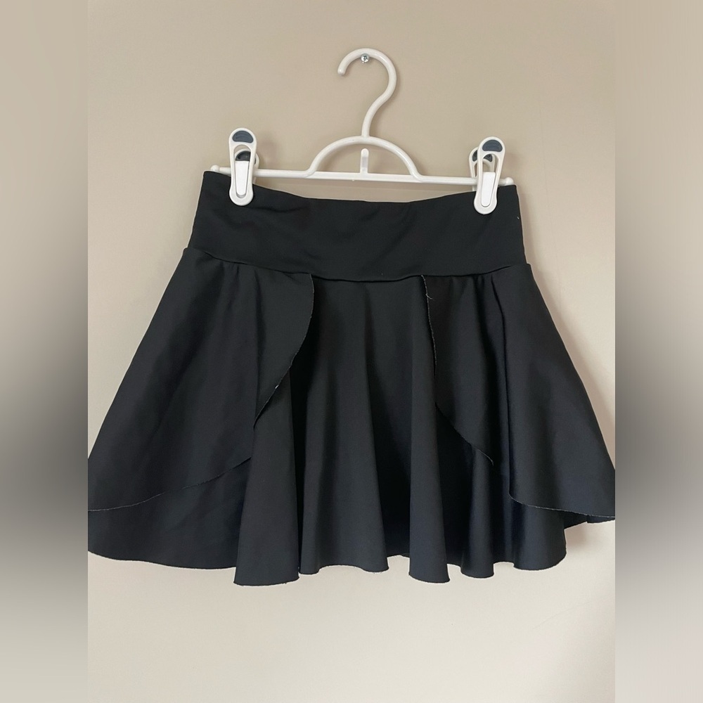 Black Women's mini Skirt with shorts